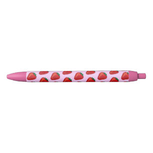 Strawberry Black Ink Pen