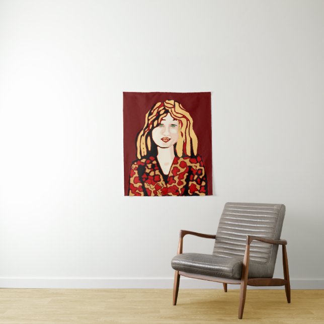 Strawberry blond haired Lass Tapestry (In Situ)