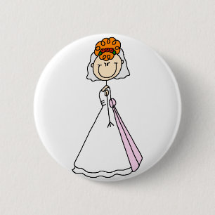 Strawberry Blonde Bride Button
