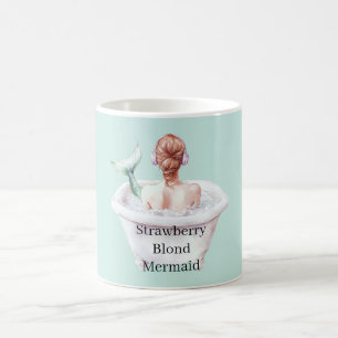 Strawberry Blonde Mermaid in Tub Coffee Mug