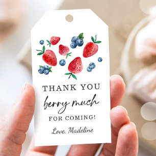Strawberry Blueberry Berry Much Favour Tag Birthda
