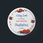 Strawberry Blueberry Berry Sweet Baby Shower 1 Inch Round Button<br><div class="desc">Cute Strawberry & Blueberry Berry Sweet Baby Shower button for boys. Fun, colorful, and perfect as a party favor or keepsake. Add a cute touch to your baby shower with this Strawberry & Blueberry Berry Sweet button for boys! Perfect as a party favor or to give guests a fun keepsake,...</div>