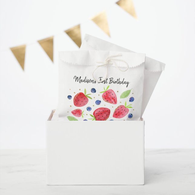 Strawberry Blueberry Berry Sweet Birthday Favour Bag (Party)