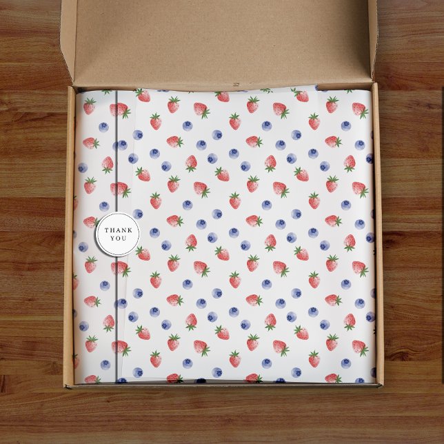 Strawberry Blueberry Pattern Berry Sweet White Tissue Paper (Strawberry Blueberry Pattern Berry Sweet White Tissue Paper
)