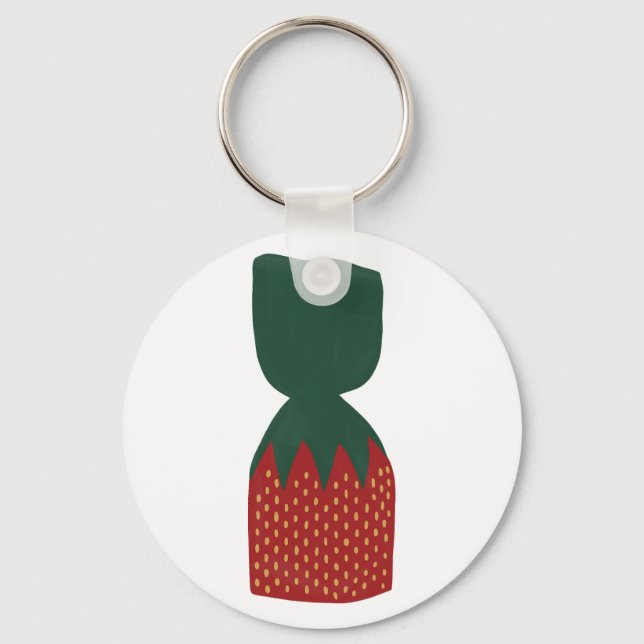 Strawberry Bon Bons Candies Keychain (Front)