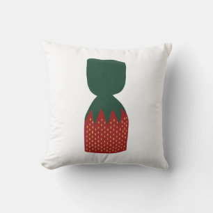 Strawberry Bon Bons Candies Throw Pillow