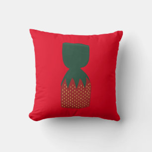 Strawberry Bon Bons Candies Throw Pillow