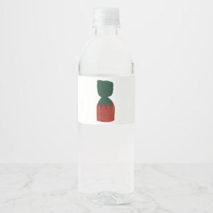 Strawberry Bon Bons Candies Water Bottle Label