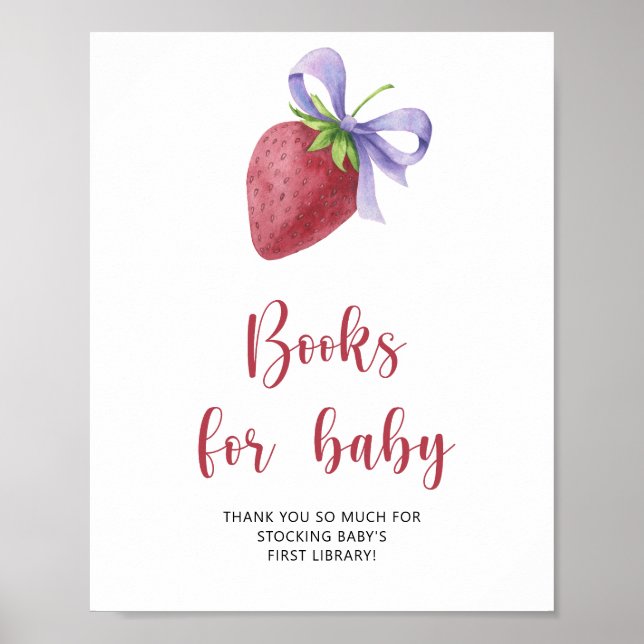 Strawberry - books for baby poster (Front)