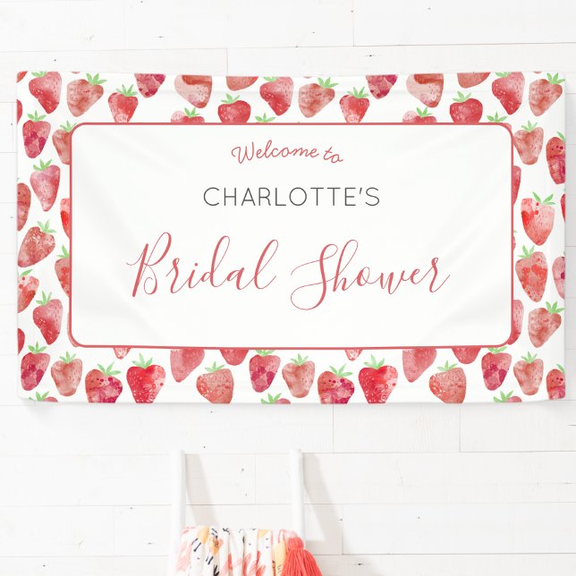 Strawberry Bridal Shower Banner (Creator Uploaded)