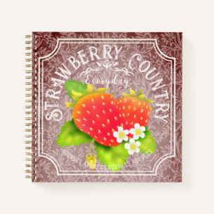 Strawberry Brown With Frame Notebook