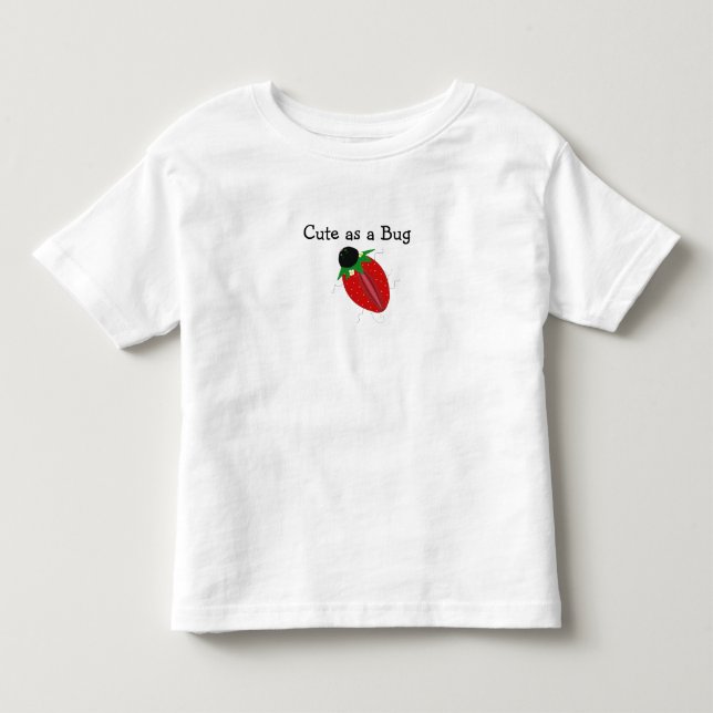 Strawberry Bug Design Toddler T-shirt (Front)