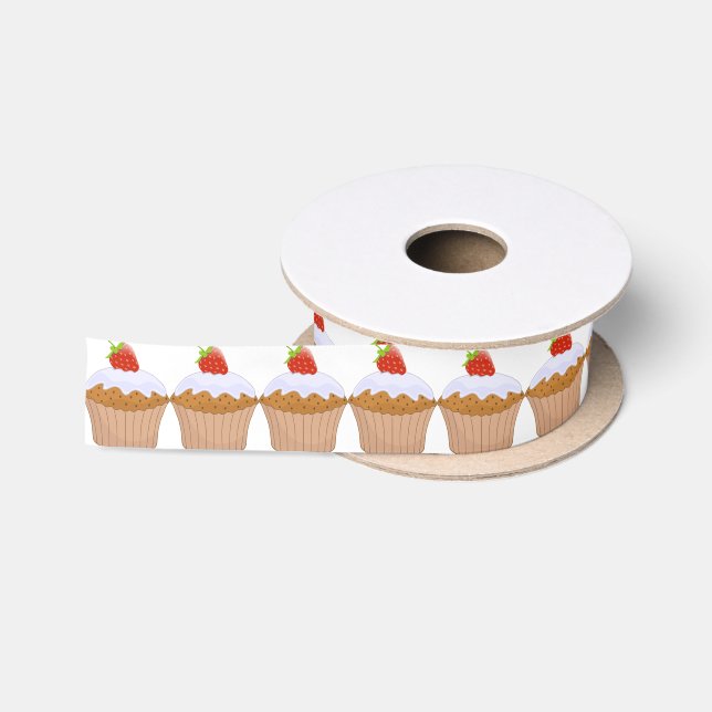 Strawberry Bun Satin Ribbon (Spool)
