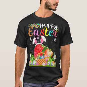 Strawberry Bunny Egg Hunting  Strawberry Happy Eas T-Shirt