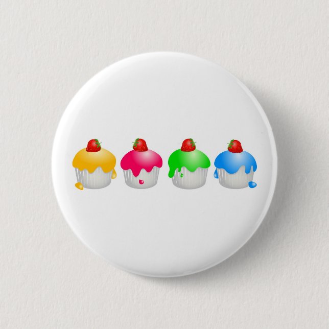 Strawberry Buns 2 Inch Round Button (Front)