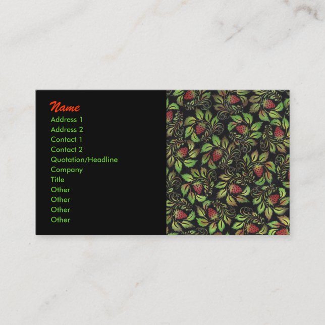 strawberry business card (Front)