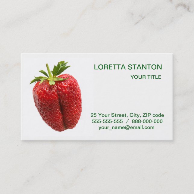 Strawberry Business Card (Front)