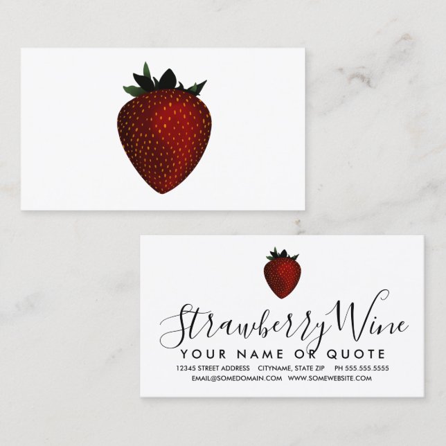 strawberry business card (Front/Back)