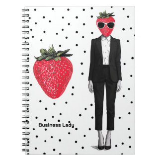 Strawberry Business Lady Notebook – Cute Fashion F