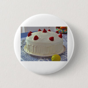 Strawberry Cake 2 Inch Round Button