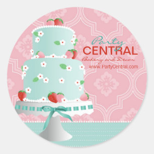 Strawberry Cake Business Sticker