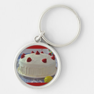 Strawberry Cake Keychain