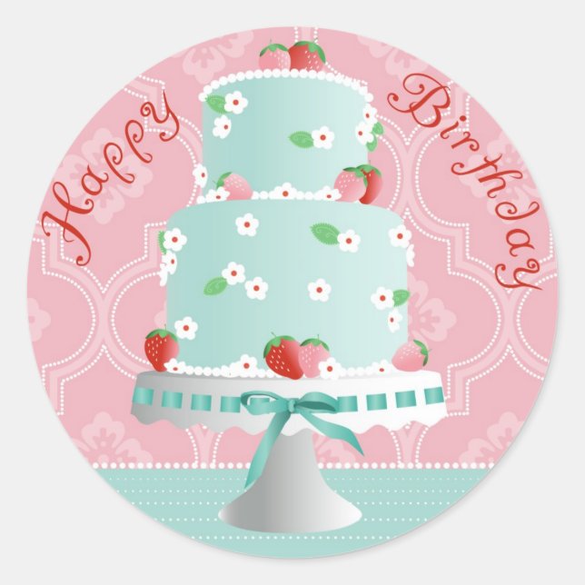 Strawberry Cake Sticker (Front)