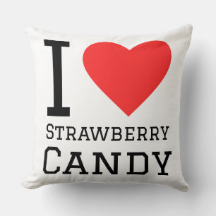 Strawberry Candy pattern Throw Pillow