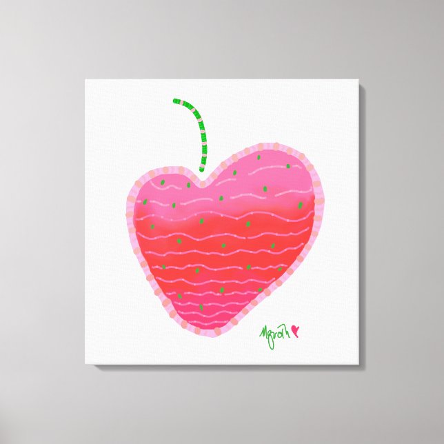 Strawberry canvas print (Front)