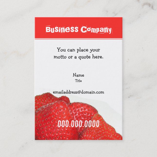 Strawberry - Card Template (Front)