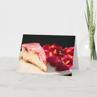 Strawberry Cheesecake And Orchids Greeting Card