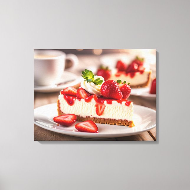 Strawberry Cheesecake Canvas Print (Front)