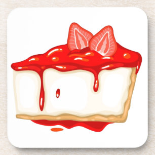 Strawberry Cheesecake delicious cake Coaster
