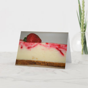 Strawberry Cheesecake Greeting Card,Note Card