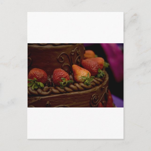 Strawberry Chocolate Cake Postcard (Front)