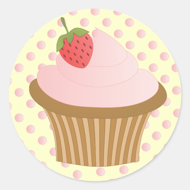 Strawberry Chocolate Classic Round Sticker (Front)