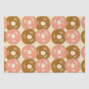 Strawberry & Chocolate Frosted Doughnuts Tissue Paper