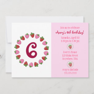 Strawberry Circle Invitation