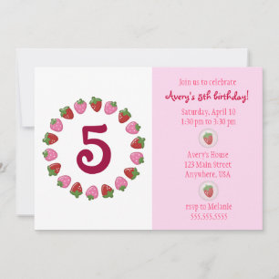 Strawberry Circle Invitation