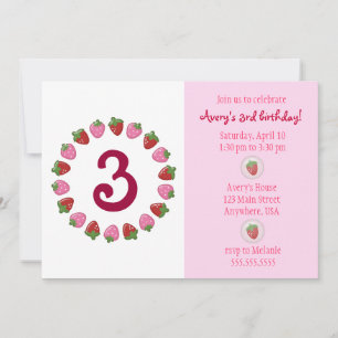 Strawberry Circle Invitation