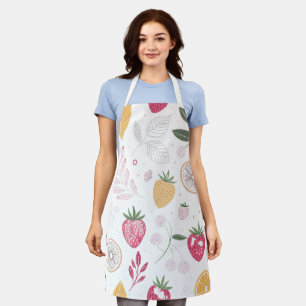 Strawberry Citrus Garden – All-Over Botanical Apro Apron