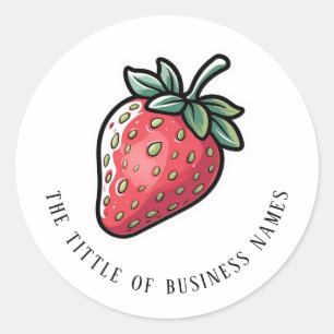Strawberry Classic Round Sticker