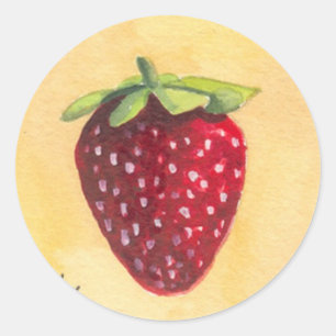 Strawberry Classic Round Sticker