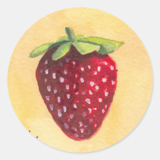 Strawberry Classic Round Sticker