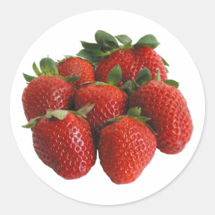 Strawberry Classic Round Sticker