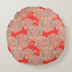 Strawberry Cocktail Round Throw Pillow
