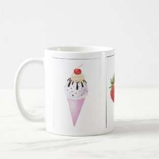 strawberry cones coffee mug
