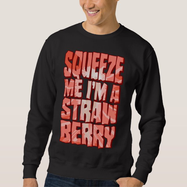 Strawberry Costume Funny Halloween Fruit Slice Squ Sweatshirt (Front)