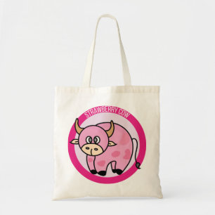 Strawberry Cow Costume Cute Design Ideas Cartoon Tote Bag