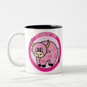 Strawberry Cow Costume Cute Design Ideas Cartoon Two-Tone Coffee Mug